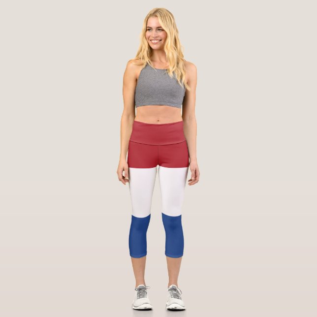 Leggings Capri Bandera de los Países Bajos (Anverso)