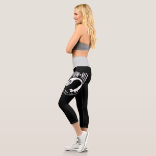 Leggings Capri Bandera de los POW MIA: Soldados desaparecidos de 