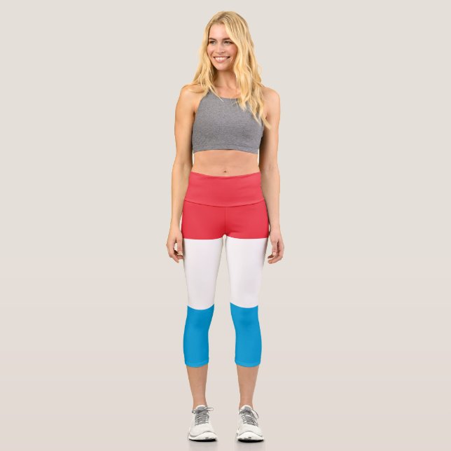 Leggings Capri Bandera de Luxemburgo (Anverso)