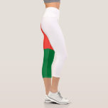 Leggings Capri Bandera de Madagascar<br><div class="desc">Bandera patriótica de Madagascar.</div>