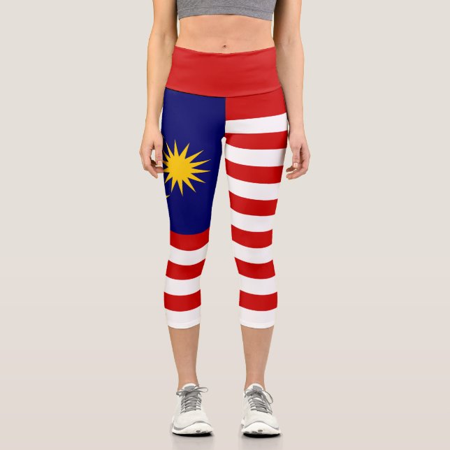 Leggings Capri Bandera de Malasia (Anverso)