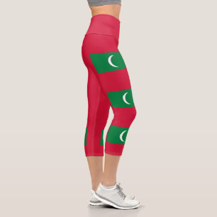 Leggings Capri Bandera de Maldivas