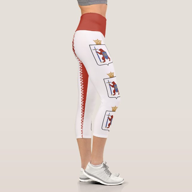 Leggings Capri Bandera de Mari El (Derecha)