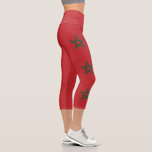 Leggings Capri Bandera de Marruecos