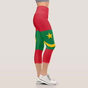 Leggings Capri Bandera de Mauritania