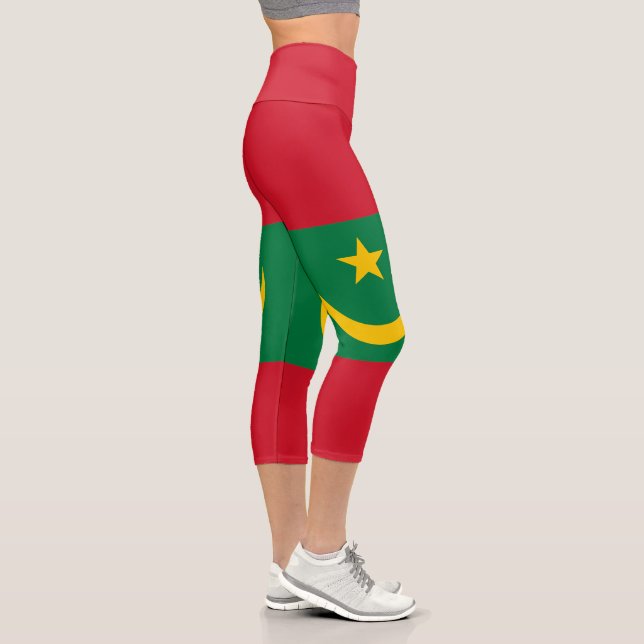 Leggings Capri Bandera de Mauritania (Derecha)
