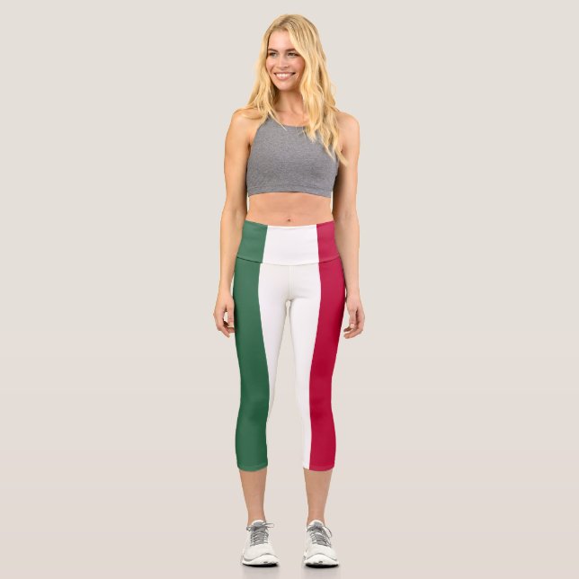 Leggings Capri Bandera de México (Anverso)