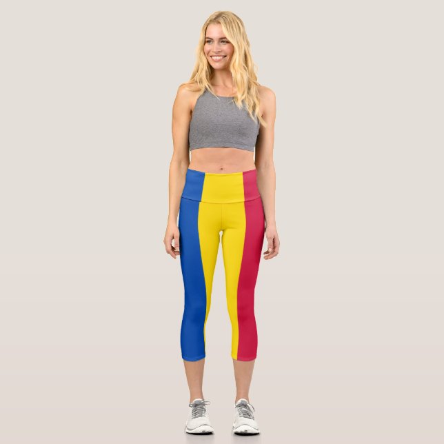 Leggings Capri Bandera de Moldavia (Anverso)