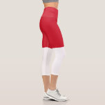 Leggings Capri Bandera de Mónaco<br><div class="desc">Bandera patriótica de Mónaco.</div>