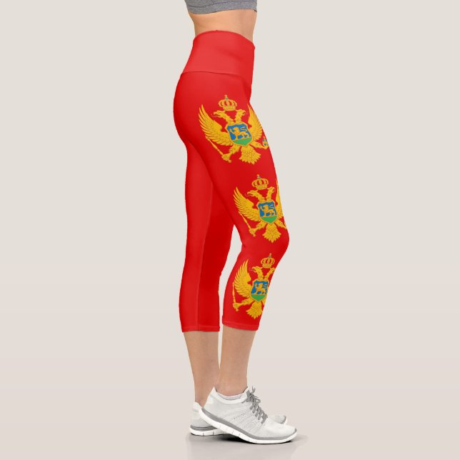Leggings Capri Bandera de Montenegro (Derecha)
