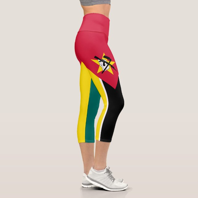 Leggings Capri Bandera de Mozambique (Derecha)