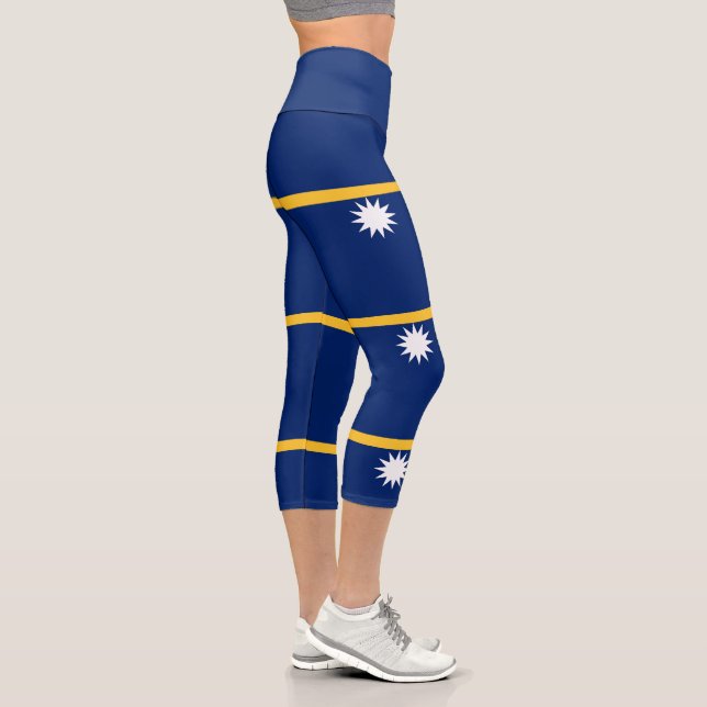 Leggings Capri Bandera de Nauru (Derecha)