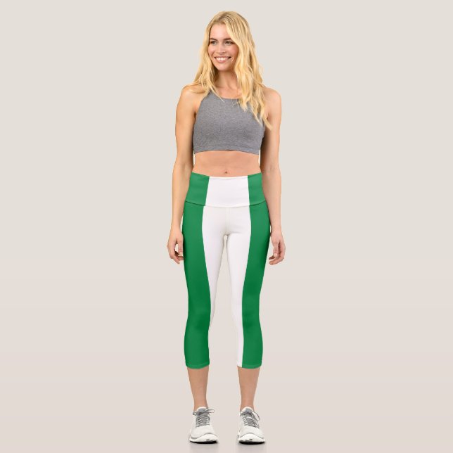Leggings Capri Bandera de Nigeria (Anverso)