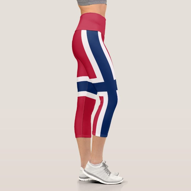 Leggings Capri Bandera de Noruega (Derecha)