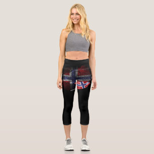 Leggings Capri bandera de Noruega