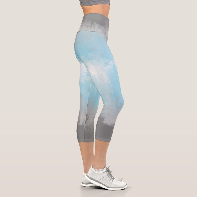 Leggings Capri Bandera de orgullo Demiboy abstracta   (Derecha)