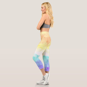 Leggings Capri Bandera de Orgullo Genderfaun Abstracta Bohemia co