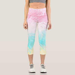 Leggings Capri Bandera de orgullo Genderflux abstracta boho swirl