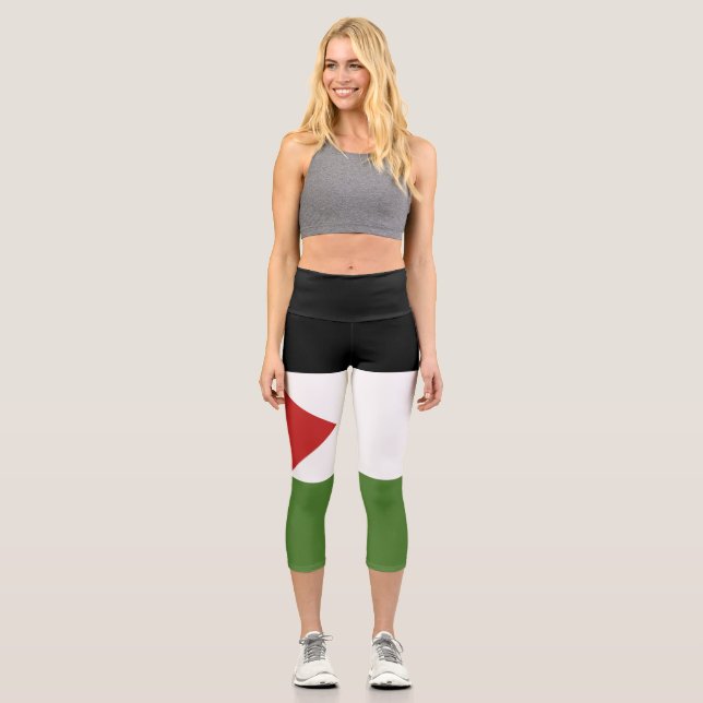 Leggings Capri Bandera de Palestina (Anverso)