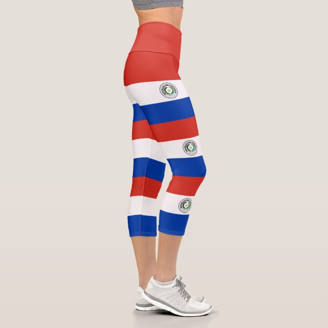 Leggings Capri Bandera de Paraguay (Derecha)