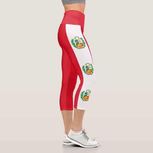 Leggings Capri Bandera de Perú (Derecha)