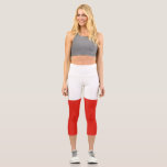 Leggings Capri Bandera de Polonia<br><div class="desc">¡Un regalo ideal para todos los patriotas de su país!</div>