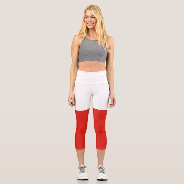 Leggings Capri Bandera de Polonia (Anverso)