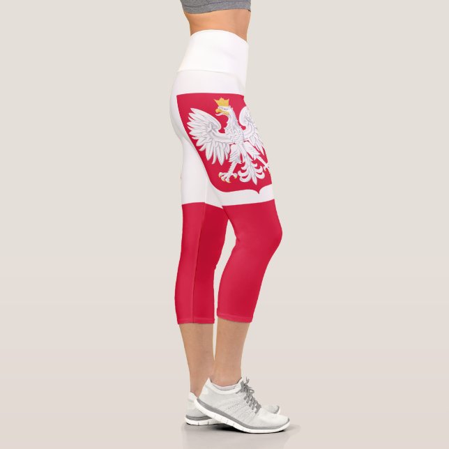 Leggings Capri Bandera de Polonia (Derecha)