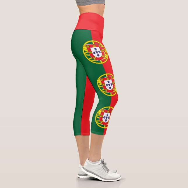 Leggings Capri Bandera de Portugal (Derecha)