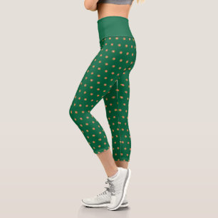 Leggings Capri Bandera de Portugal patrón punteado