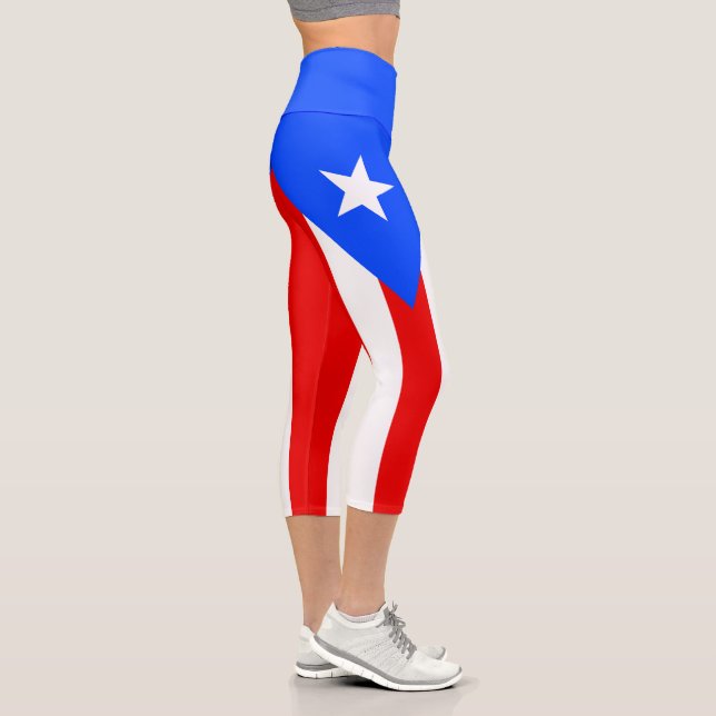 Leggings Capri Bandera de Puerto Rico (Derecha)