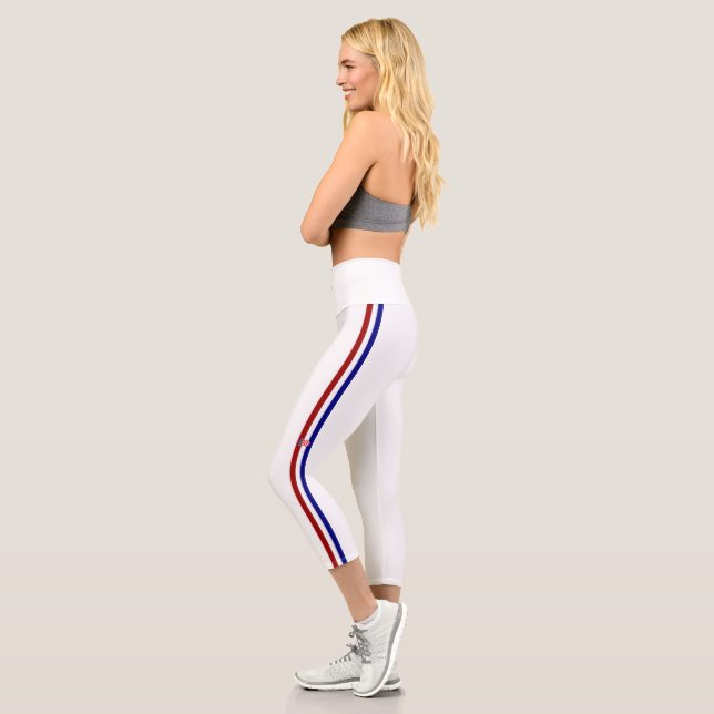 Leggings Capri Bandera de rayas croatas (Izquierda)