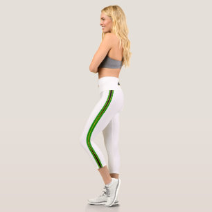 Leggings Capri Bandera de rayas jamaiquinas