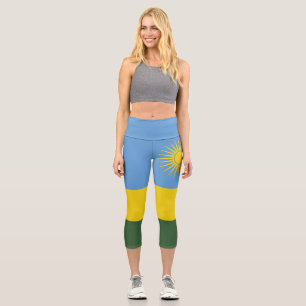 Leggings Capri Bandera de Ruanda
