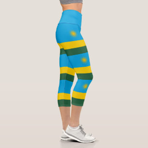 Leggings Capri Bandera de Ruanda