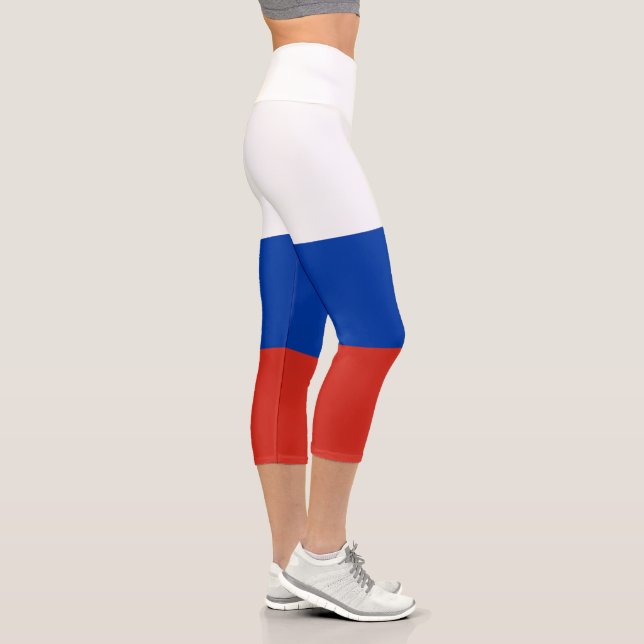Leggings Capri Bandera de Rusia (Derecha)