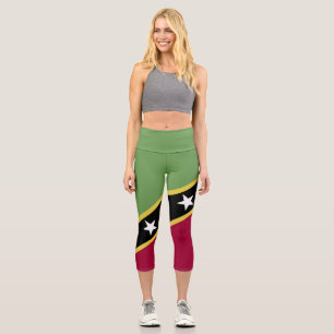 Leggings Capri Bandera de Saint Kitts y Nevis
