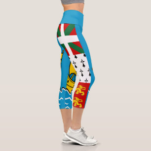 Leggings Capri Bandera de Saint Pierre y Miquelon
