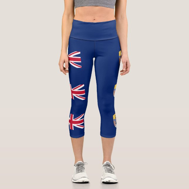 Leggings Capri Bandera de Santa Elena (Anverso)