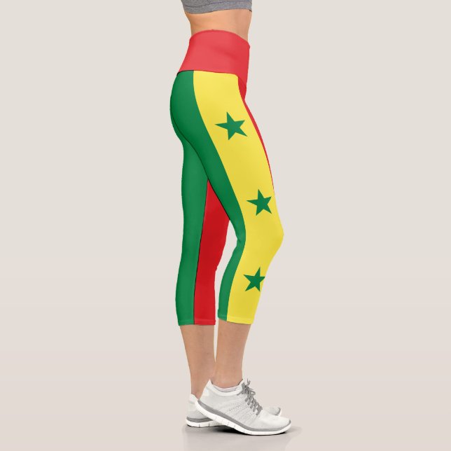 Leggings Capri Bandera de Senegal (Derecha)