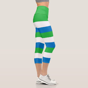 Leggings Capri Bandera de Sierra Leona