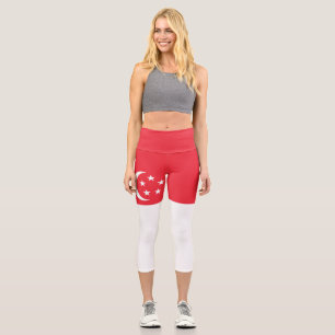 Leggings Capri Bandera de Singapur