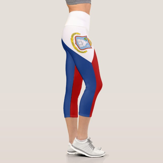 Leggings Capri Bandera de Sint Maarten (Derecha)