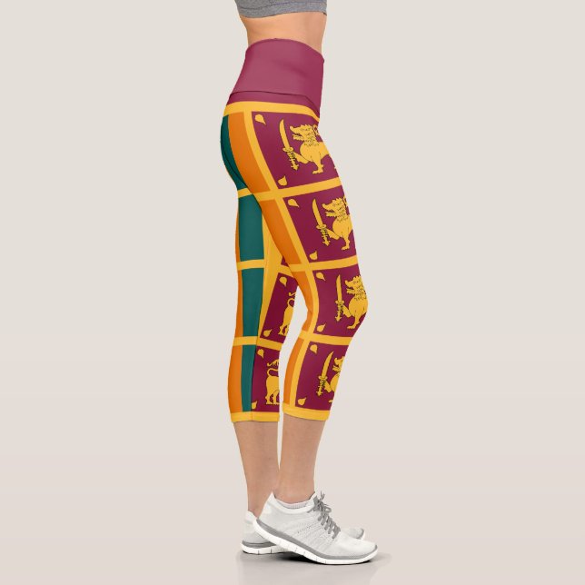 Leggings Capri Bandera de Sri Lanka (Derecha)
