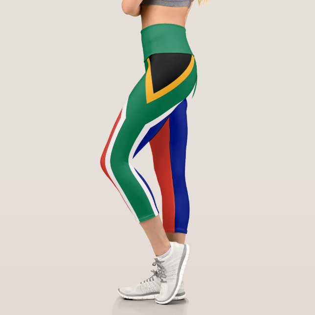 Leggings Capri Bandera de Sudáfrica (Izquierda)