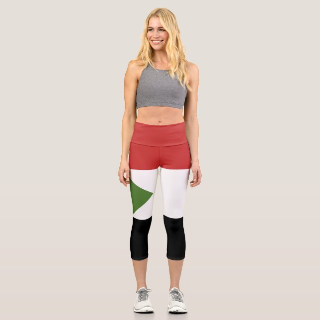 Leggings Capri Bandera de Sudán (Anverso)