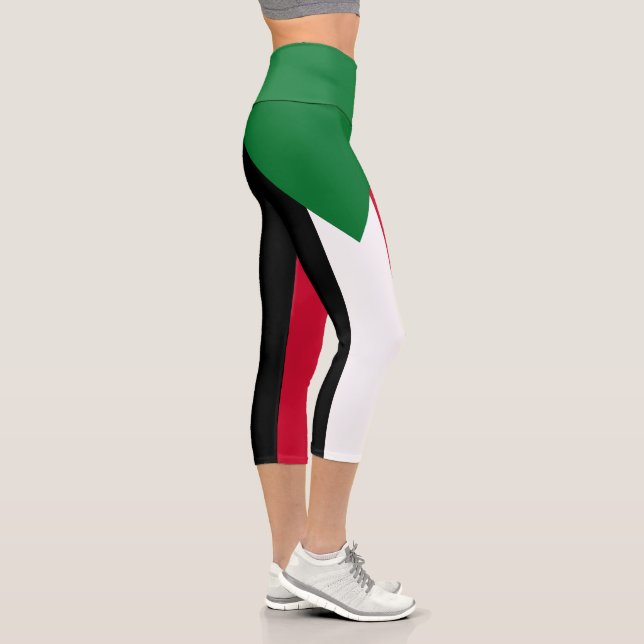 Leggings Capri Bandera de Sudán (Derecha)