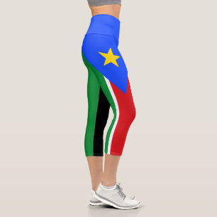 Leggings Capri Bandera de Sudán del Sur