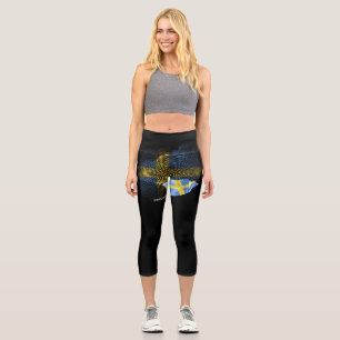 Leggings Capri bandera de Suecia