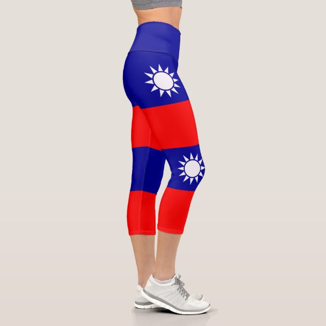 Leggings Capri Bandera de Taiwán (Derecha)
